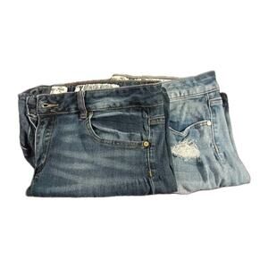 Lot Of Two Indigo Rein Shorts Sz. 14 Light Pair Distressed